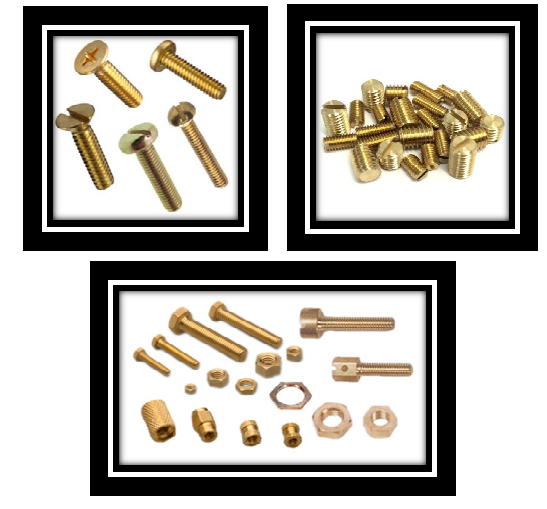 brass screws, coil screws
